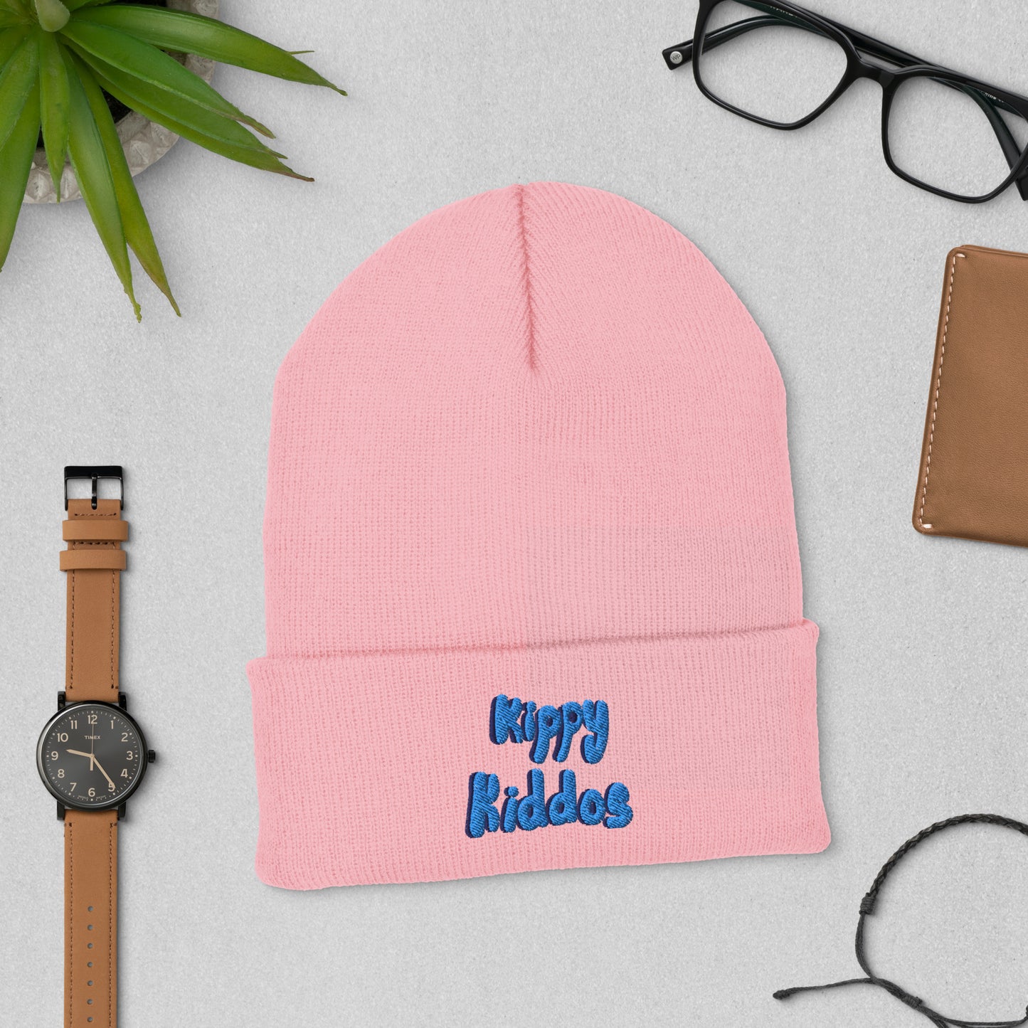 "Kippy Kiddos" Blue logo Cuffed Beanie