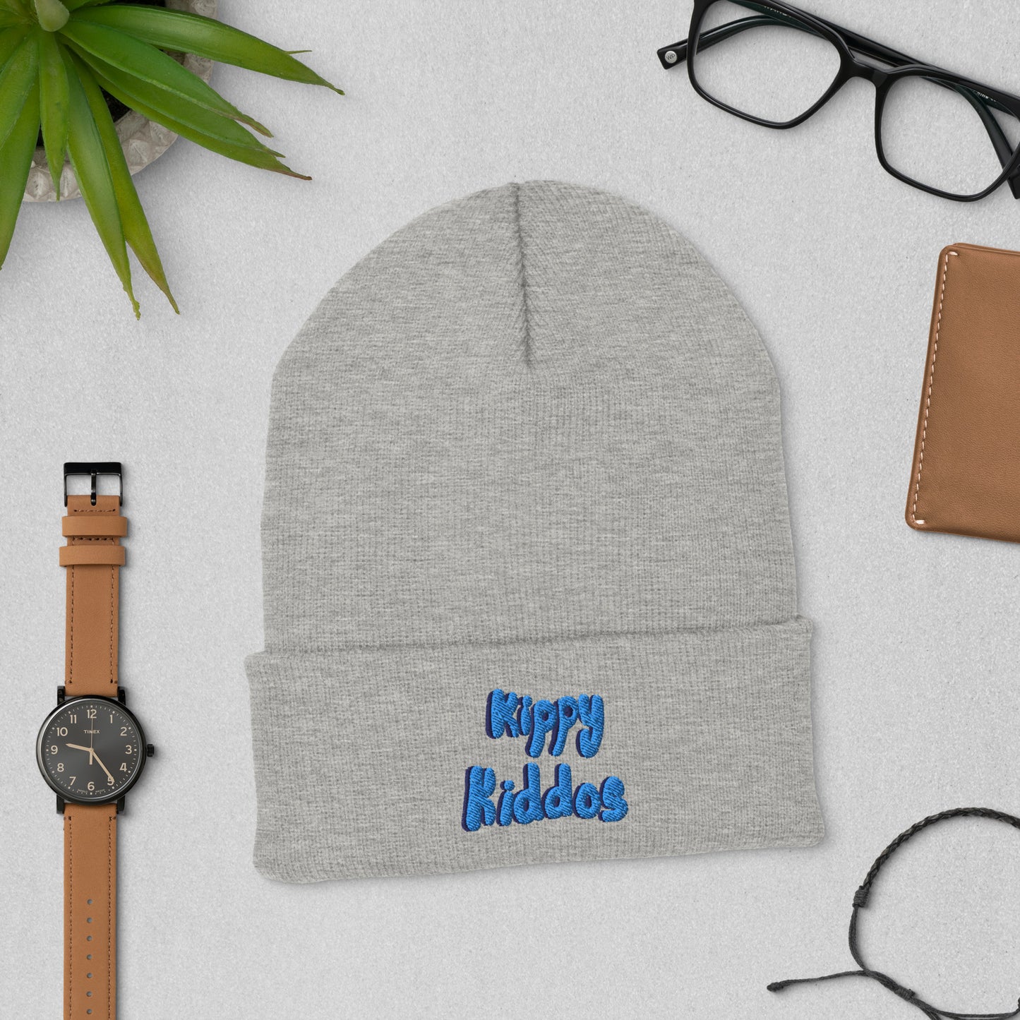 "Kippy Kiddos" Blue logo Cuffed Beanie