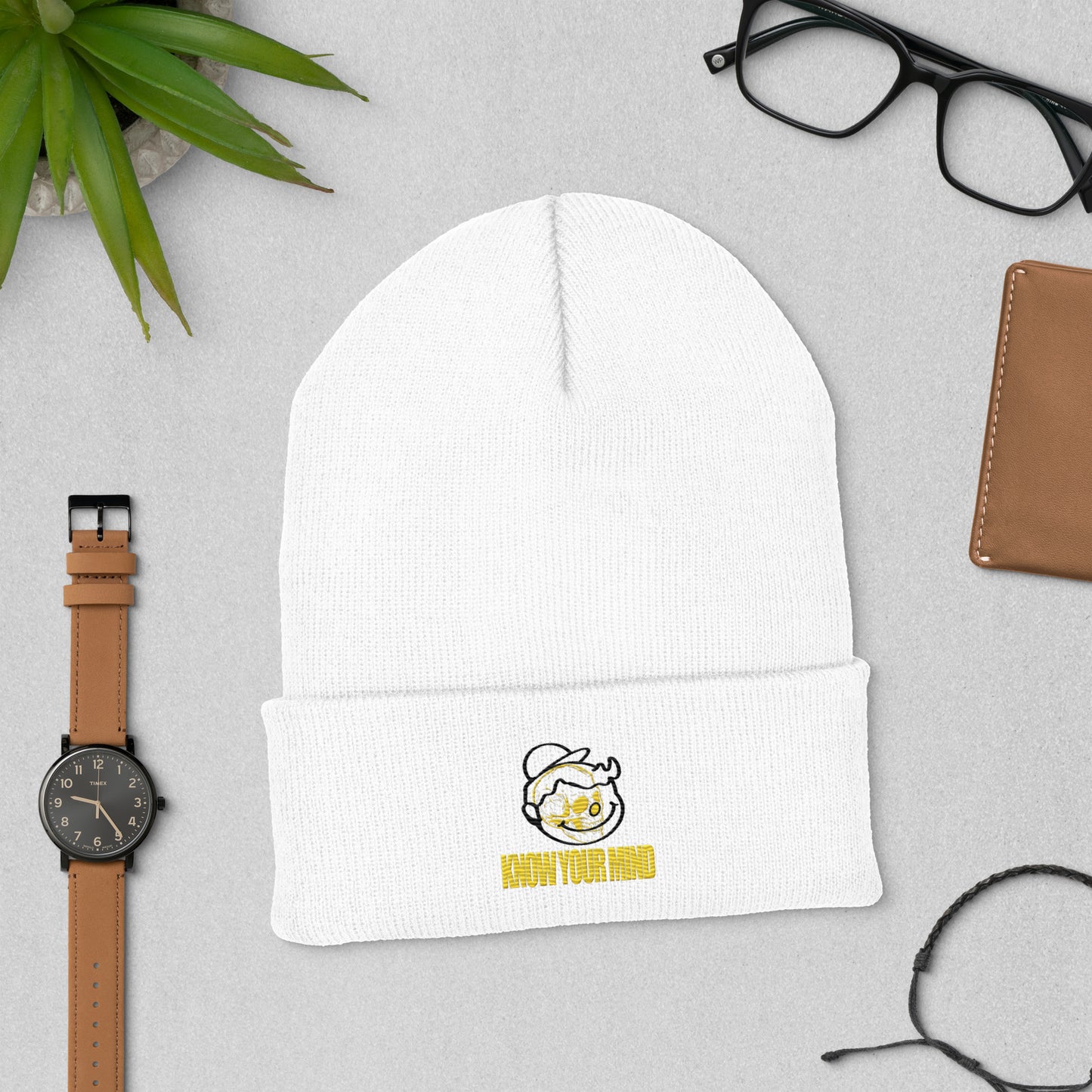 "KNOW YOUR MIND" Kippy Kiddos Cuffed Beanie